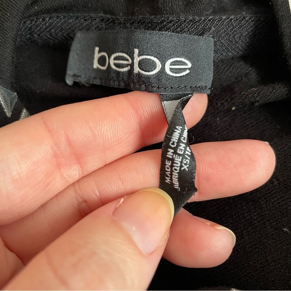 y2k McBling Bebe Hooded Bedazzled Longline Pullover Sport Sweater Dress ✨ - Picture 3 of 12